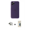 MARSİLYAN™- iPhone 11 Pro Max Kılıf Yadigar Yansıma Serisi - Siyah 6D Mat Seramik Hayalet Nano Ekran Koruyucu + Pers Alüminyum Kamera Lens - YL