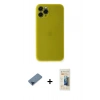 MARSİLYAN™- iPhone 11 Pro Max Kılıf Yadigar Yansıma Serisi - Siyah 6D Mat Seramik Hayalet Nano Ekran Koruyucu + Metal Kamera Lens Koruma Cam - MI