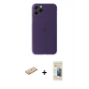 MARSİLYAN™- iPhone 11 Pro Max Kılıf Yadigar Yansıma Serisi - Siyah 6D Mat Seramik Hayalet Nano Ekran Koruyucu + Renkli Kamera Lens Koruma Cam - SI