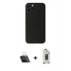 MARSİLYAN™- iPhone 11 Pro Max Kılıf Yadigar Yansıma Serisi - Siyah Bilvis Hayalet Cam Ekran Koruyucu + Kamera Lens Koruma Cam - SF