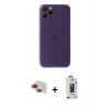 MARSİLYAN™- iPhone 11 Pro Max Kılıf Yadigar Yansıma Serisi - Siyah Bilvis Hayalet Cam Ekran Koruyucu + Pers Alüminyum Kamera Lens - KI