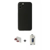 MARSİLYAN™- iPhone 11 Pro Max Kılıf Yadigar Yansıma Serisi - Siyah Bilvis Hayalet Cam Ekran Koruyucu + Pers Alüminyum Kamera Lens - KI
