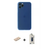 MARSİLYAN™- iPhone 11 Pro Max Kılıf Yadigar Yansıma Serisi - Siyah Bilvis Hayalet Cam Ekran Koruyucu + Renkli Kamera Lens Koruma Cam - MI