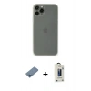 MARSİLYAN™- iPhone 11 Pro Max Kılıf Yadigar Yansıma Serisi - Siyah Bilvis Hayalet Cam Ekran Koruyucu + Shine Kamera Lens Koruma Cam - MI