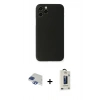 MARSİLYAN™- iPhone 11 Pro Max Kılıf Yadigar Yansıma Serisi - Siyah Bilvis Hayalet Cam Ekran Koruyucu + Pers Alüminyum Kamera Lens - LT