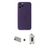 MARSİLYAN™- iPhone 11 Pro Max Kılıf Yadigar Yansıma Serisi - Siyah Bilvis Hayalet Cam Ekran Koruyucu + Rainbow Kamera Lens Koruma Cam - GD