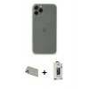 MARSİLYAN™- iPhone 11 Pro Max Kılıf Yadigar Yansıma Serisi - Siyah Bilvis Hayalet Cam Ekran Koruyucu + Rainbow Kamera Lens Koruma Cam - GD