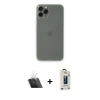 MARSİLYAN™- iPhone 11 Pro Max Kılıf Yadigar Yansıma Serisi - Siyah Bilvis Hayalet Cam Ekran Koruyucu + Kamera Lens Koruma Cam - SF