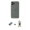 MARSİLYAN™- iPhone 11 Pro Max Kılıf Yadigar Yansıma Serisi - Siyah Bilvis Hayalet Cam Ekran Koruyucu + Shine Kamera Lens Koruma Cam - SH