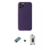 MARSİLYAN™- iPhone 11 Pro Max Kılıf Yadigar Yansıma Serisi - Siyah Bilvis Hayalet Cam Ekran Koruyucu + Shine Kamera Lens Koruma Cam - SH