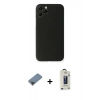 MARSİLYAN™- iPhone 11 Pro Max Kılıf Yadigar Yansıma Serisi - Siyah Bilvis Hayalet Cam Ekran Koruyucu + Metal Kamera Lens Koruma Cam - SH