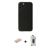 MARSİLYAN™- iPhone 11 Pro Max Kılıf Yadigar Yansıma Serisi - Siyah Bilvis Hayalet Cam Ekran Koruyucu + Renkli Kamera Lens Koruma Cam - YL