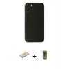 MARSİLYAN™- iPhone 11 Pro Max Kılıf Yadigar Yansıma Serisi - Siyah Joko Magic 5D Hayalet Cam + Mavi Renkli Kamera Lens Koruma Cam