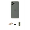 MARSİLYAN™- iPhone 11 Pro Max Kılıf Yadigar Yansıma Serisi - Siyah Joko Magic 5D Hayalet Cam + Mavi Renkli Kamera Lens Koruma Cam