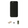 MARSİLYAN™- iPhone 11 Pro Max Kılıf Yadigar Yansıma Serisi - Siyah Joko Magic 5D Hayalet Cam + Renkli Kamera Lens Koruma Cam - YL