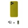 MARSİLYAN™- iPhone 11 Pro Max Kılıf Yadigar Yansıma Serisi - Siyah Joko Magic 5D Hayalet Cam + Siyah Pers Alüminyum Kamera Lens