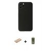 MARSİLYAN™- iPhone 11 Pro Max Kılıf Yadigar Yansıma Serisi - Siyah Joko Magic 5D Hayalet Cam + Renkli Kamera Lens Koruma Cam - TU