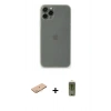 MARSİLYAN™- iPhone 11 Pro Max Kılıf Yadigar Yansıma Serisi - Siyah Joko Magic 5D Hayalet Cam + Renkli Kamera Lens Koruma Cam - TU