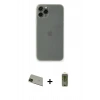 MARSİLYAN™- iPhone 11 Pro Max Kılıf Yadigar Yansıma Serisi - Siyah Joko Magic 5D Hayalet Cam + Rainbow Kamera Lens Koruma Cam - YL
