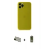 MARSİLYAN™- iPhone 11 Pro Max Kılıf Yadigar Yansıma Serisi - Siyah Joko Magic 5D Hayalet Cam + Rainbow Kamera Lens Koruma Cam - YL