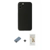 MARSİLYAN™- iPhone 11 Pro Max Kılıf Yadigar Yansıma Serisi - Siyah Mat Seramik Nano Ekran Koruyucu + Gold Metal Kamera Lens Koruma Cam