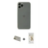 MARSİLYAN™- iPhone 11 Pro Max Kılıf Yadigar Yansıma Serisi - Siyah Mat Seramik Nano Ekran Koruyucu + Rainbow Kamera Lens Koruma Cam - GD