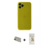 MARSİLYAN™- iPhone 11 Pro Max Kılıf Yadigar Yansıma Serisi - Siyah Mat Seramik Nano Ekran Koruyucu + Rainbow Kamera Lens Koruma Cam - GD