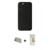 MARSİLYAN™- iPhone 11 Pro Max Kılıf Yadigar Yansıma Serisi - Siyah Mat Seramik Nano Ekran Koruyucu + Rainbow Kamera Lens Koruma Cam - GD