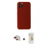 MARSİLYAN™- iPhone 11 Pro Max Kılıf Yadigar Yansıma Serisi - Siyah Mat Seramik Nano Ekran Koruyucu + Kırmızı Pers Alüminyum Kamera Lens