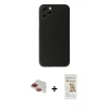 MARSİLYAN™- iPhone 11 Pro Max Kılıf Yadigar Yansıma Serisi - Siyah Mat Seramik Nano Ekran Koruyucu + Kırmızı Pers Alüminyum Kamera Lens