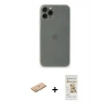 MARSİLYAN™- iPhone 11 Pro Max Kılıf Yadigar Yansıma Serisi - Siyah Mat Seramik Nano Ekran Koruyucu + Renkli Kamera Lens Koruma Cam - PE