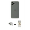 MARSİLYAN™- iPhone 11 Pro Max Kılıf Yadigar Yansıma Serisi - Siyah Mat Seramik Nano Ekran Koruyucu + Pers Alüminyum Kamera Lens - YL