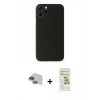 MARSİLYAN™- iPhone 11 Pro Max Kılıf Yadigar Yansıma Serisi - Siyah Mat Seramik Nano Ekran Koruyucu + Pers Alüminyum Kamera Lens - YL