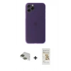 MARSİLYAN™- iPhone 11 Pro Max Kılıf Yadigar Yansıma Serisi - Siyah Mat Seramik Nano Ekran Koruyucu + Pers Alüminyum Kamera Lens - YL
