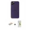 MARSİLYAN™- iPhone 11 Pro Max Kılıf Yadigar Yansıma Serisi - Siyah Mat Seramik Nano Ekran Koruyucu + Renkli Kamera Lens Koruma Cam - YL