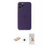 MARSİLYAN™- iPhone 11 Pro Max Kılıf Yadigar Yansıma Serisi - Siyah Mat Seramik Nano Ekran Koruyucu + Renkli Kamera Lens Koruma Cam - MI