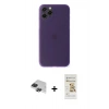 MARSİLYAN™- iPhone 11 Pro Max Kılıf Yadigar Yansıma Serisi - Siyah Mat Seramik Nano Ekran Koruyucu + Pers Alüminyum Kamera Lens - SH