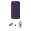 MARSİLYAN™- iPhone 11 Pro Max Kılıf Yadigar Yansıma Serisi - Siyah Polymer Nano Ekran Koruyucu + Metal Kamera Lens Koruma Cam - GD