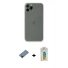 MARSİLYAN™- iPhone 11 Pro Max Kılıf Yadigar Yansıma Serisi - Siyah Polymer Nano Ekran Koruyucu + Metal Kamera Lens Koruma Cam - MI