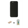 MARSİLYAN™- iPhone 11 Pro Max Kılıf Yadigar Yansıma Serisi - Siyah Polymer Nano Ekran Koruyucu + Renkli Kamera Lens Koruma Cam - PE