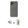 MARSİLYAN™- iPhone 11 Pro Max Kılıf Yadigar Yansıma Serisi - Siyah Polymer Nano Ekran Koruyucu + Pers Alüminyum Kamera Lens - YL