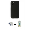 MARSİLYAN™- iPhone 11 Pro Max Kılıf Yadigar Yansıma Serisi - Siyah Polymer Nano Ekran Koruyucu + Pers Alüminyum Kamera Lens - LT