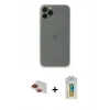 MARSİLYAN™- iPhone 11 Pro Max Kılıf Yadigar Yansıma Serisi - Siyah Polymer Nano Ekran Koruyucu + Pers Alüminyum Kamera Lens - KI