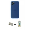 MARSİLYAN™- iPhone 11 Pro Max Kılıf Yadigar Yansıma Serisi - Siyah Polymer Nano Ekran Koruyucu + Rainbow Kamera Lens Koruma Cam - GD