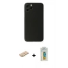 MARSİLYAN™- iPhone 11 Pro Max Kılıf Yadigar Yansıma Serisi - Siyah Polymer Nano Ekran Koruyucu + Renkli Kamera Lens Koruma Cam - SI