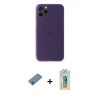 MARSİLYAN™- iPhone 11 Pro Max Kılıf Yadigar Yansıma Serisi - Siyah Polymer Nano Ekran Koruyucu + Shine Kamera Lens Koruma Cam - MI