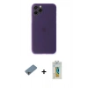 MARSİLYAN™- iPhone 11 Pro Max Kılıf Yadigar Yansıma Serisi - Siyah Polymer Nano Ekran Koruyucu + Shine Kamera Lens Koruma Cam - GI