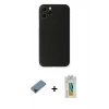 MARSİLYAN™- iPhone 11 Pro Max Kılıf Yadigar Yansıma Serisi - Siyah Polymer Nano Ekran Koruyucu + Metal Kamera Lens Koruma Cam - SH