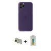 MARSİLYAN™- iPhone 11 Pro Max Kılıf Yadigar Yansıma Serisi - Siyah Polymer Nano Ekran Koruyucu + Yeşil Rainbow Kamera Lens Koruma Cam