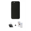 MARSİLYAN™- iPhone 11 Pro Max Kılıf Yadigar Yansıma Serisi - Siyah Seramik Nano Ekran Koruyucu + Kamera Lens Koruma Cam - SF
